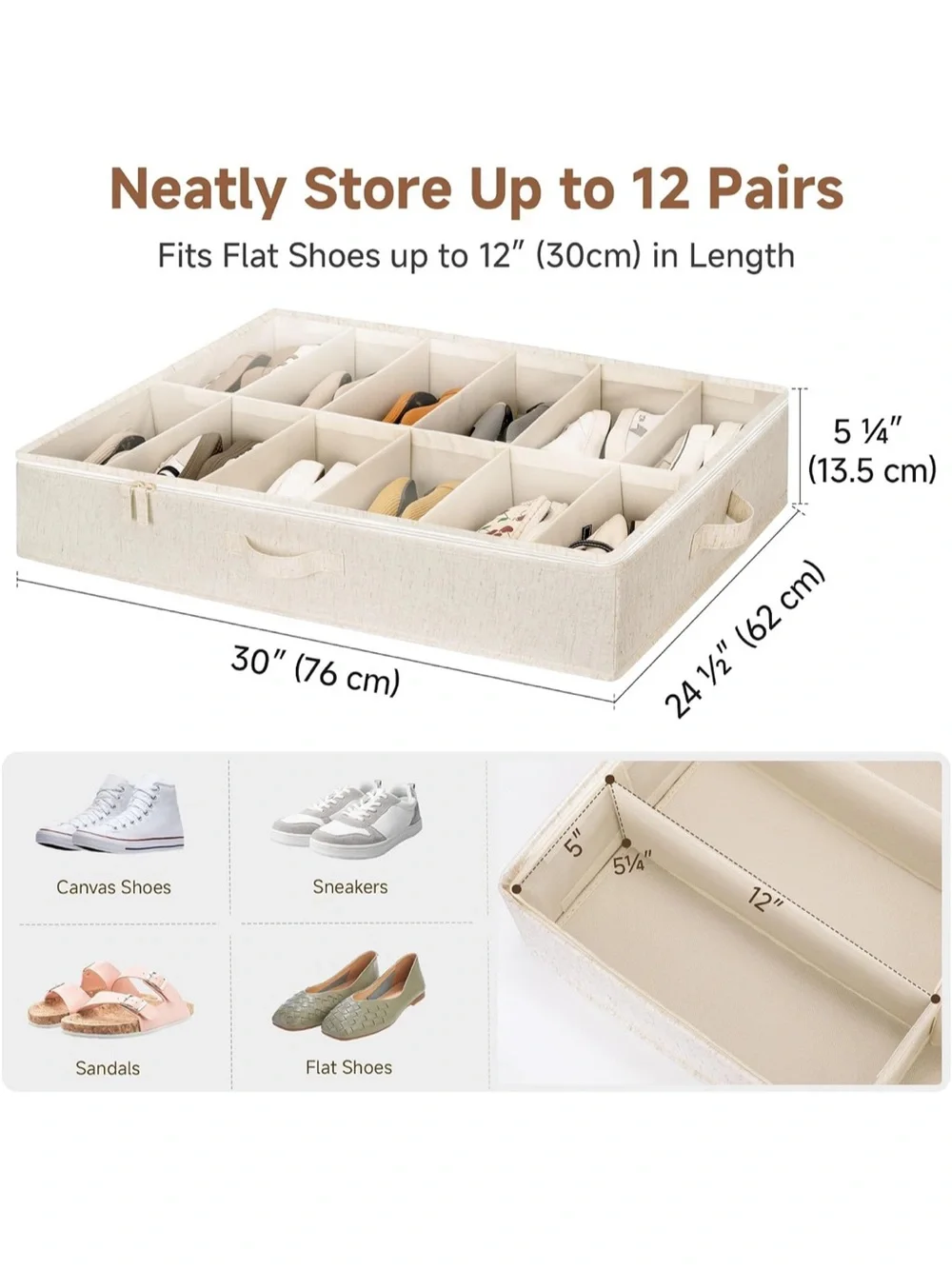 Storage Works measurements rustic shoe